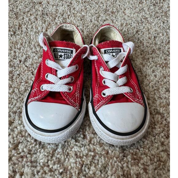 Converse All Star Red & White Kids/toddler/baby sneakers/shoes, size 7 - Picture 1 of 9